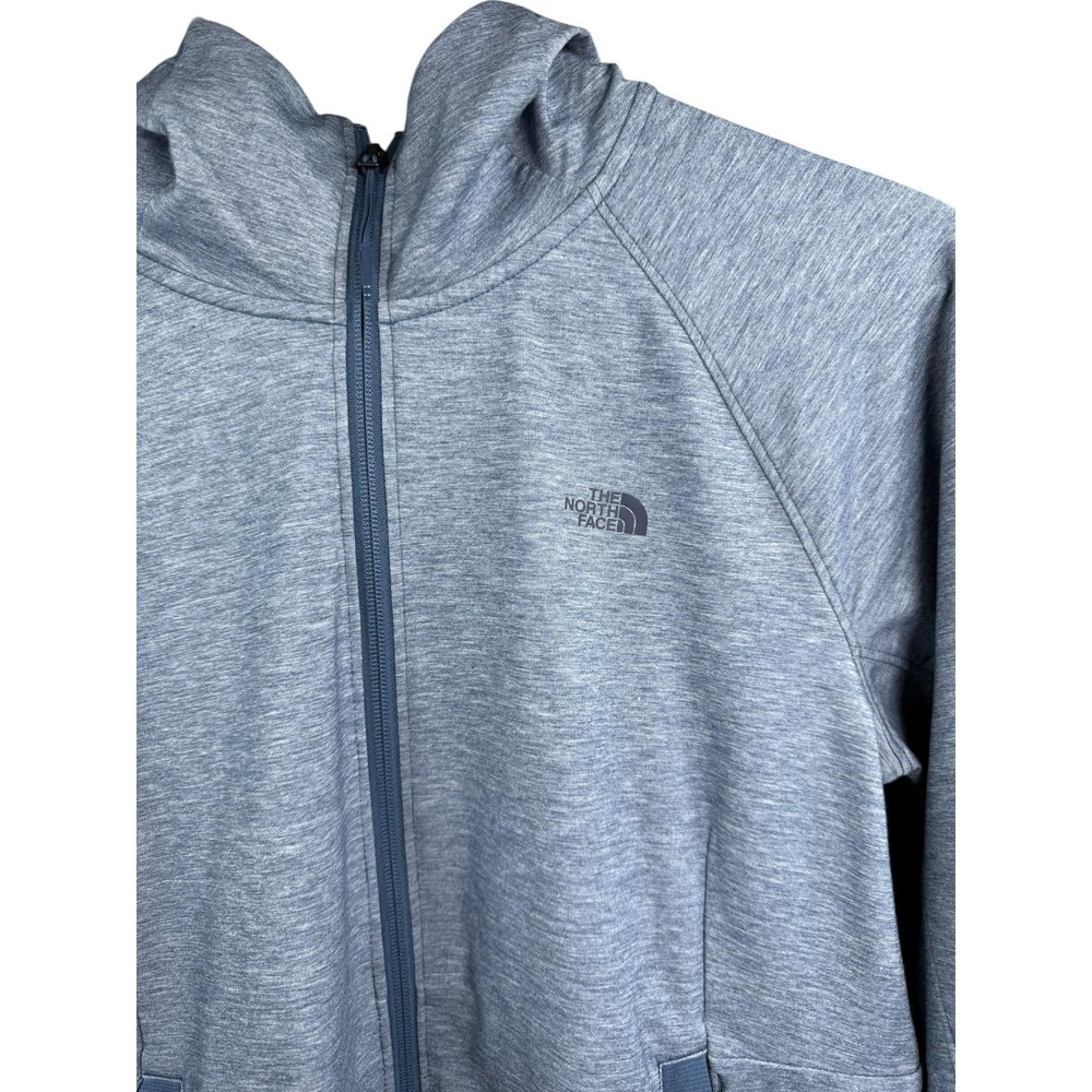 North Face Jacket Womens Medium Blue Hooded Full Zip Stretch Outdoor Athletic - Picture 5 of 9
